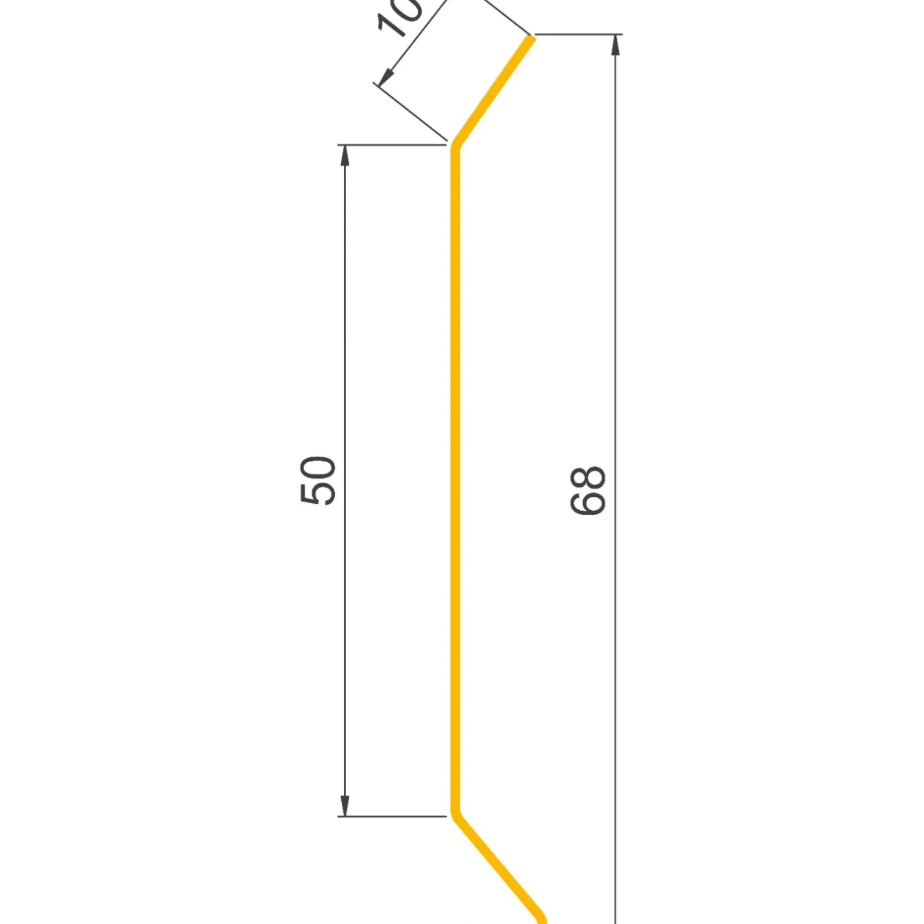 JUAL SORT ALU-PROFIL 11FS, 10 X 50 MM. FUGESKINNE 1 M