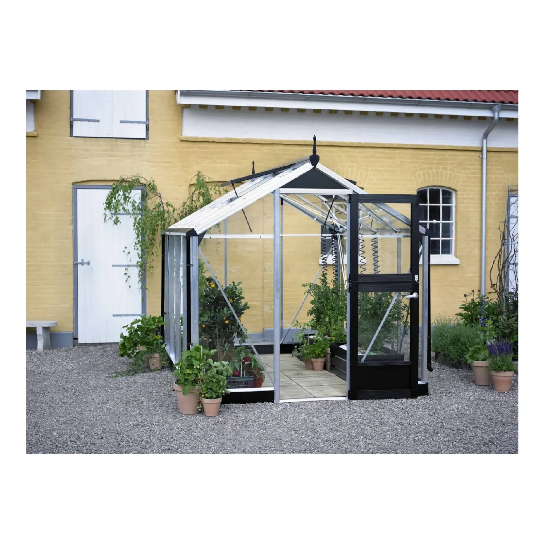 JULIANA COMPACT EKSKL. SOKKEL DRIVHUS 10 MM POLY ALUMINIUM 5 M²
