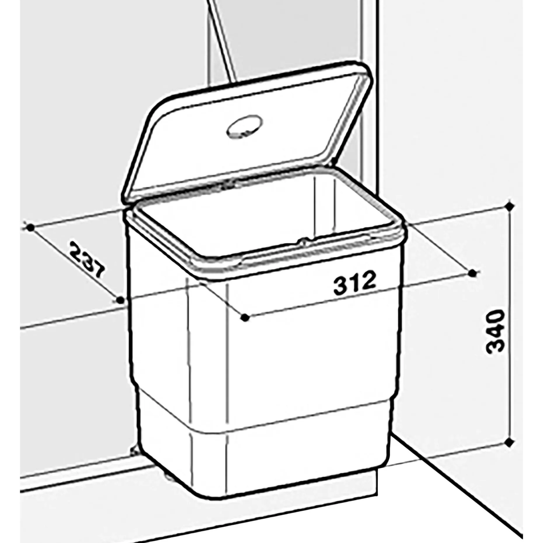 JUVEL SESAMO2 AFFALDSSPAND HVID/GUL/GRØN 8+8 L