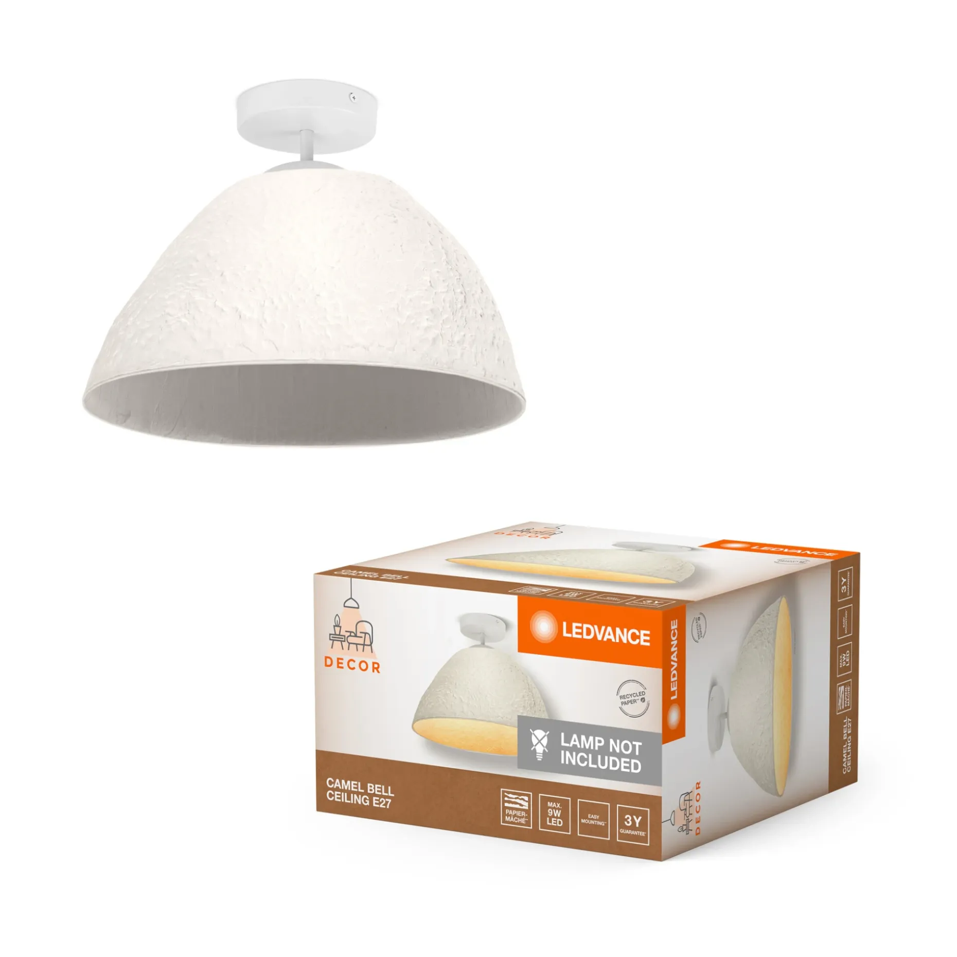 LEDVANCE DECOR CAMEL LOFTLAMPE HVID 38,2 CM