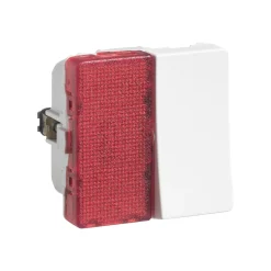 LK FUGA 1 MODUL ENKELT M/LAMPE AFBRYDER HVID