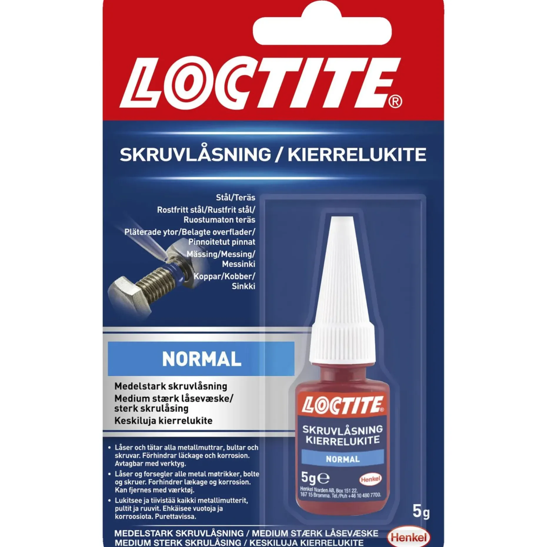 LOCTITE NORMAL LÅSEVÆSKE 5 G