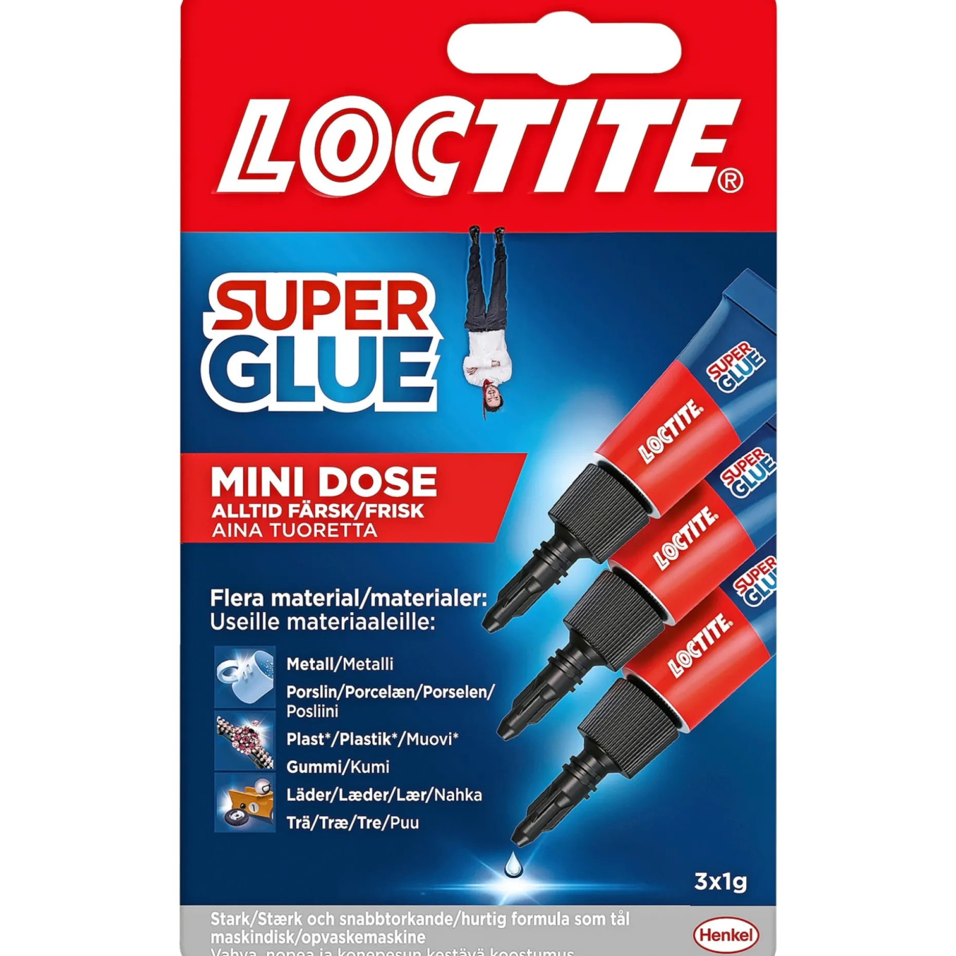 LOCTITE SUPER GLUE MINI TRIO SUPERLIM 3 G
