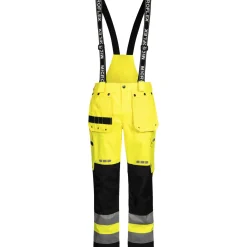 LYNGSØE FOX 9083-53/07 HÅNDVÆRKER REGNBUKS HI-VIZ L GUL/SORT