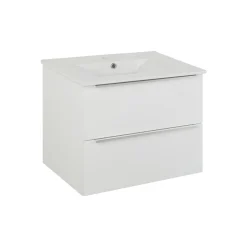 MILOBAD AURUM BADMØBEL HVID HØJGLANS 2 SKUFFER 60 CM