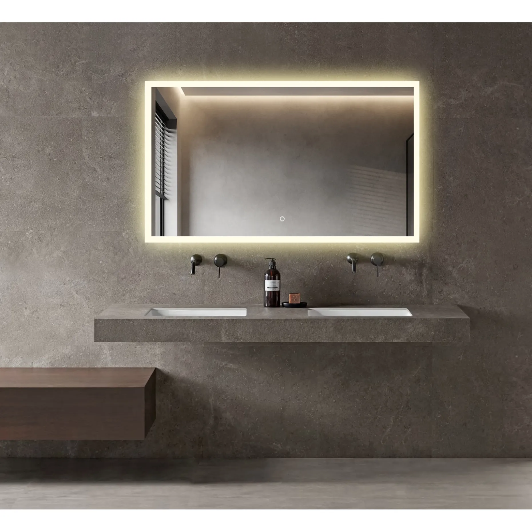 MILOBAD CL30 MED LED-LYS SPEJL 70X120