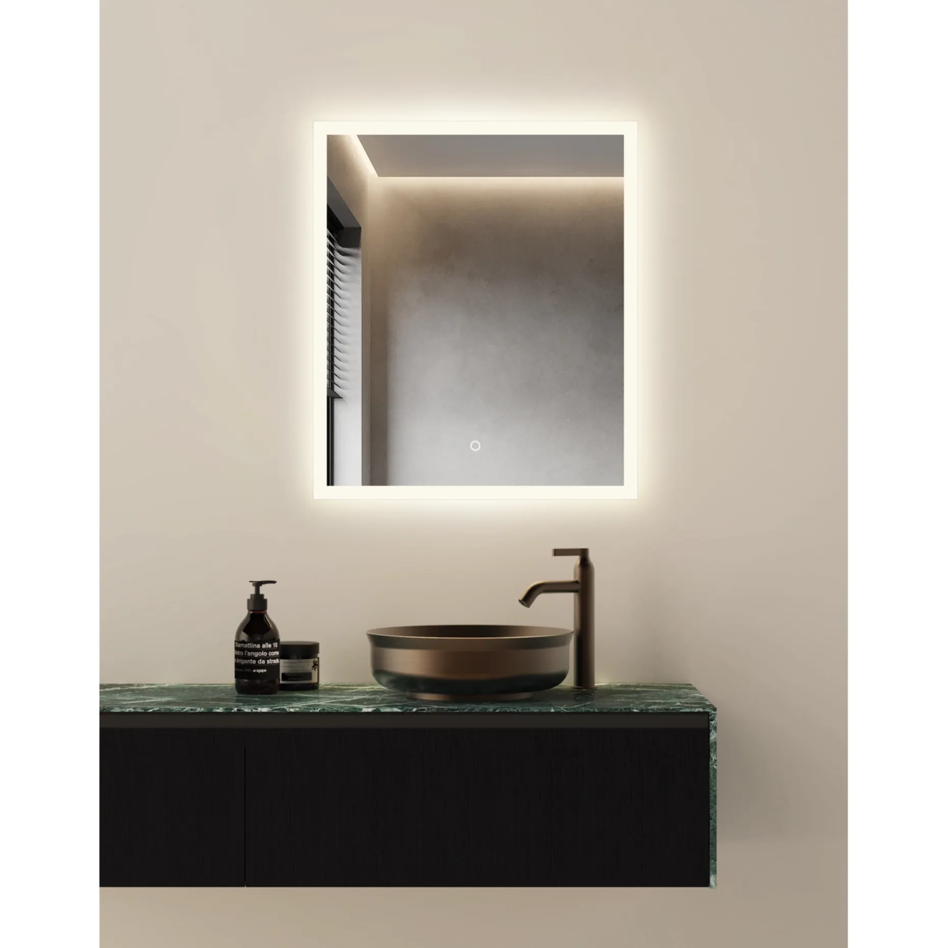 MILOBAD CL30 MED LED-LYS SPEJL 70X60