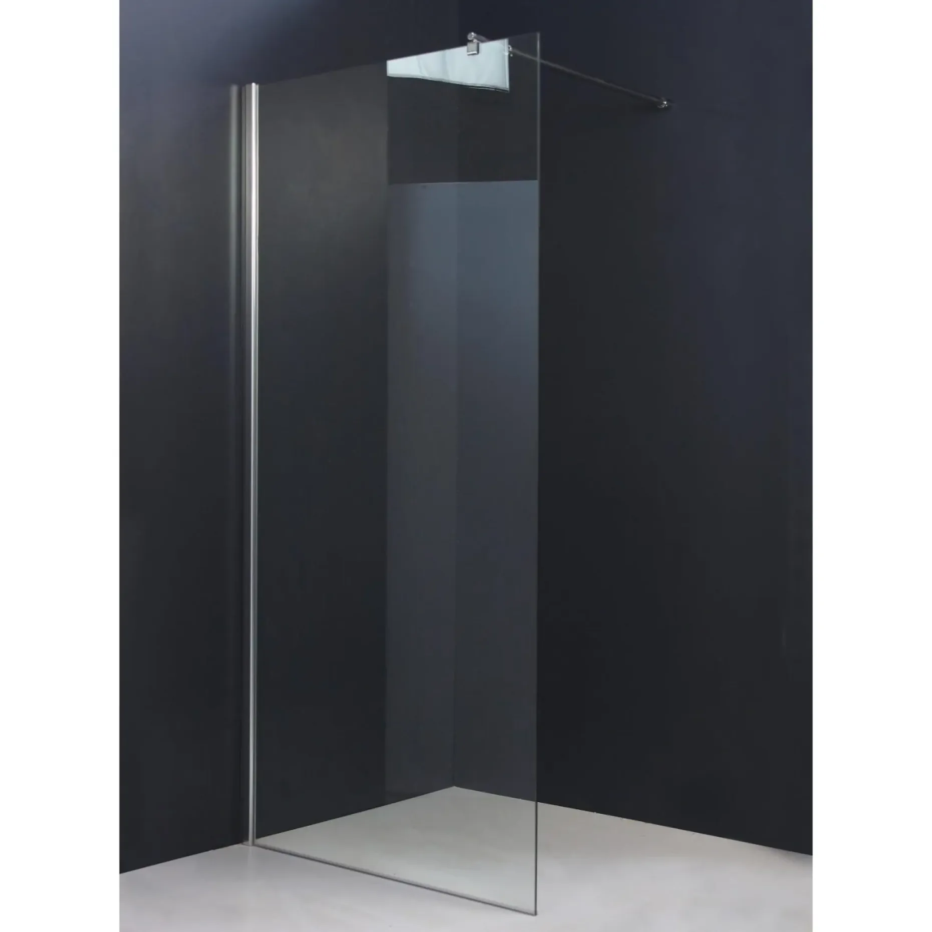 MILOBAD 80X190 BRUSEVÆG KLAR GLAS 80 CM