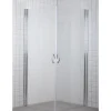 MILOBAD 90X90X195 CM LIGE BRUSEHJØRNE FROST 90 CM