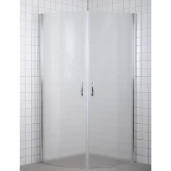 MILOBAD 90X90X195CM BUET BRUSEHJØRNE FROST 90 CM