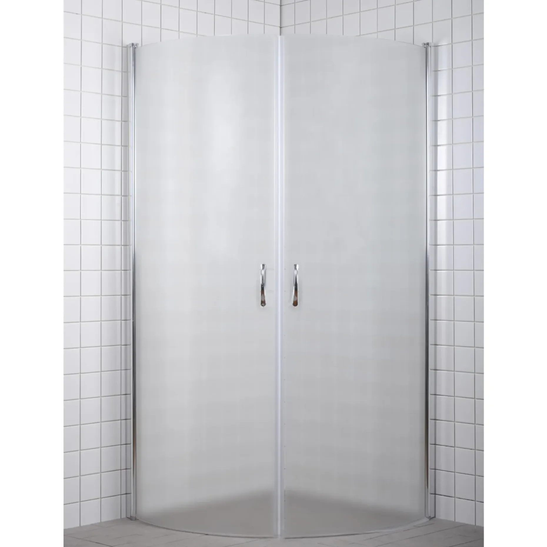 MILOBAD 90X90X195CM BUET BRUSEHJØRNE FROST 90 CM