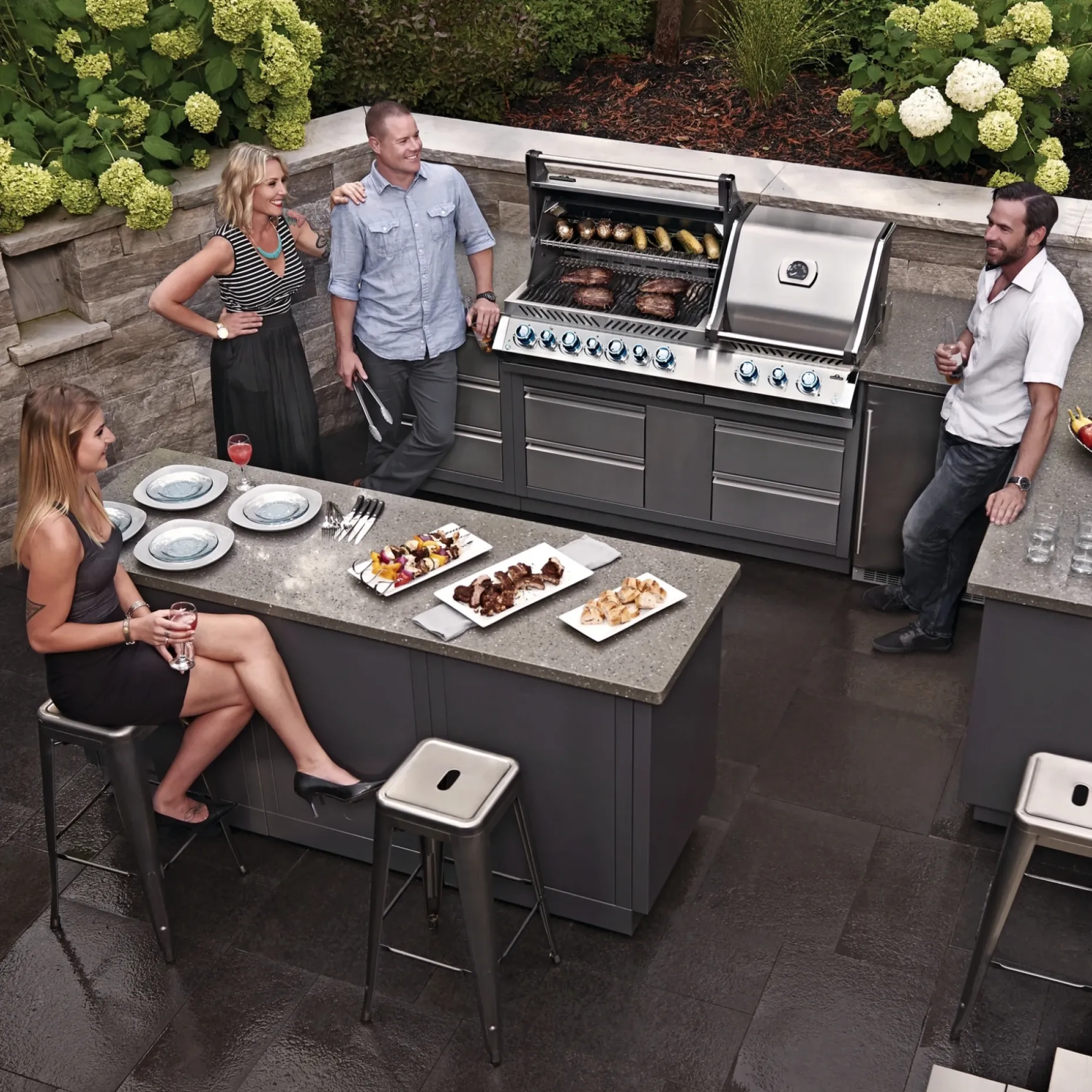 NAPOLEON PRESTIGE PRO 825 INDBYGNING INDBYGNINGSGRILL RUSTFRIT STÅL