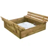 NORDIC PLAY ACTIVE TRÆ SANDKASSE 120 X 27 X 120 CM NATUR TRÆ