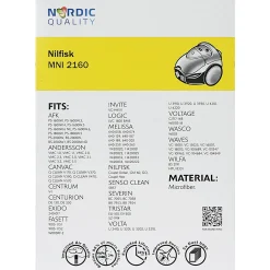 NORDIC QUALITY MNI 2160 STØVSUGERPOSE 5 STK.