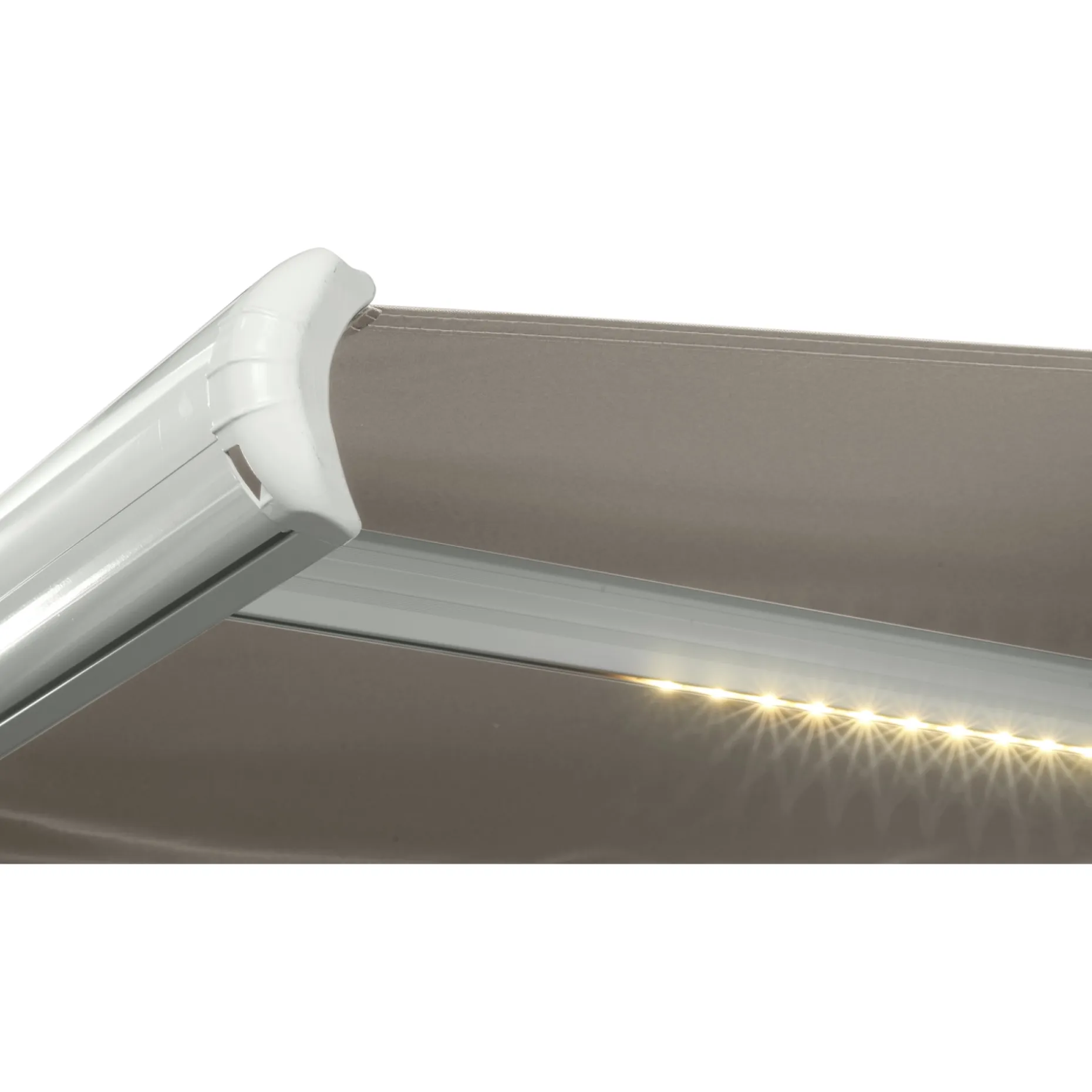 OUTFIT LIANA M/LED MARKISE M/MOTOR TAUPE/HVID 480 CM