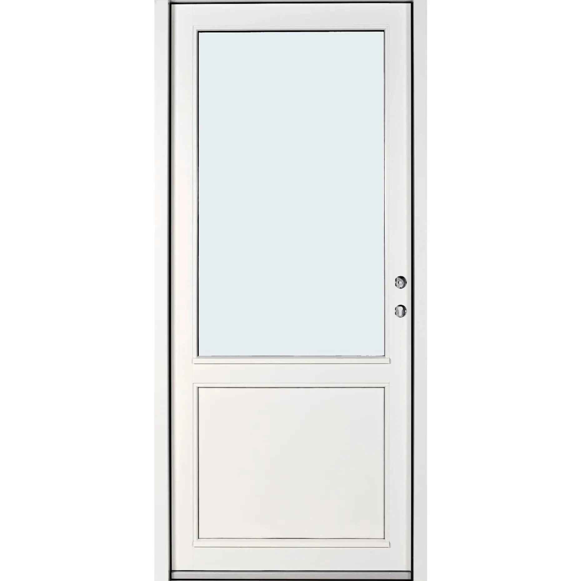 OUTLINE 3-LAGS KLART GLAS FACADEDØR 114 X 948 X 2118 MM V HVID