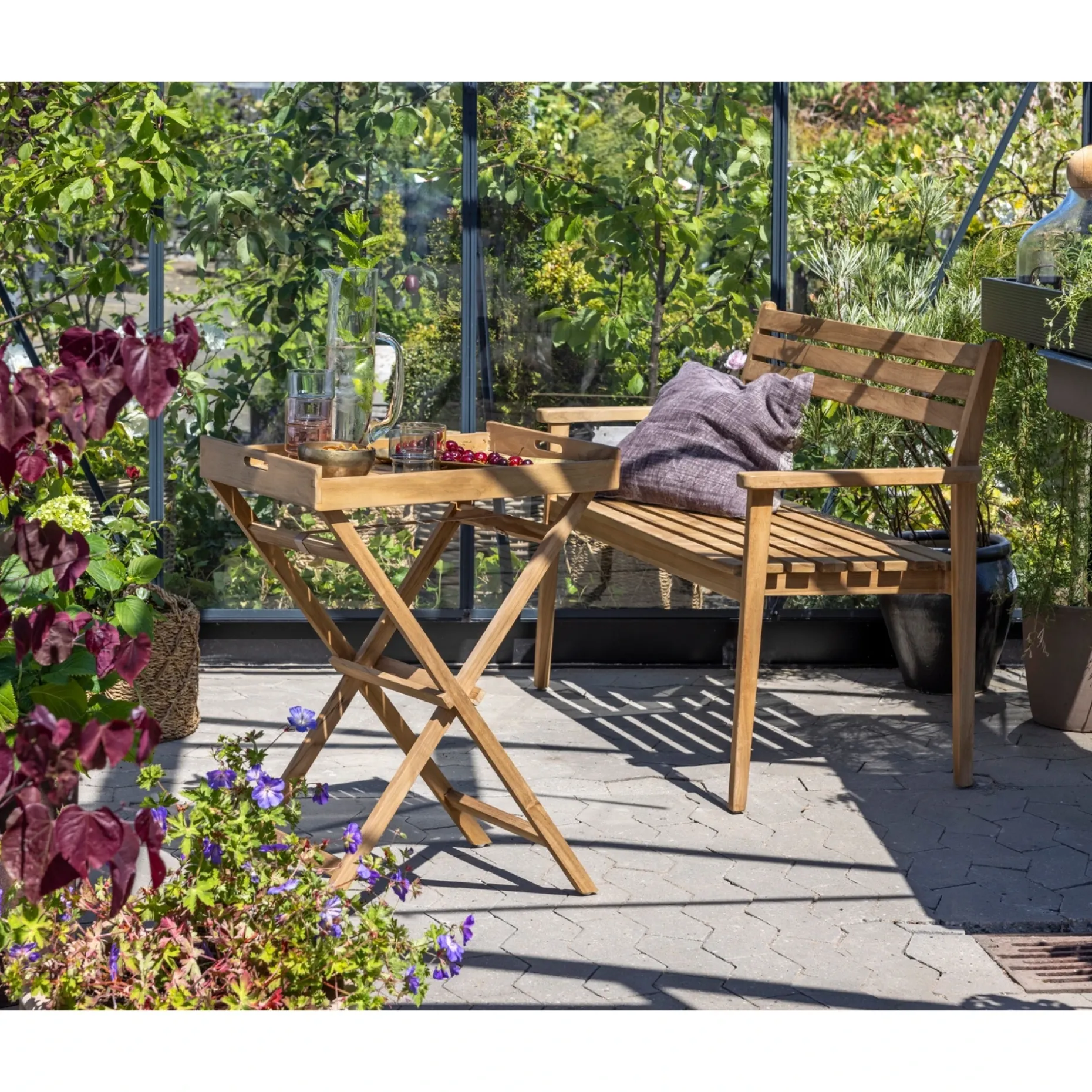 OUTRIUM BENSTEL TIL SERVERINGSBAKKE NATUR TEAK