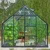 OUTRIUM DRIVHUS INKL. SOKKEL 3 MM DELT GLAS SORT 9,9 M2
