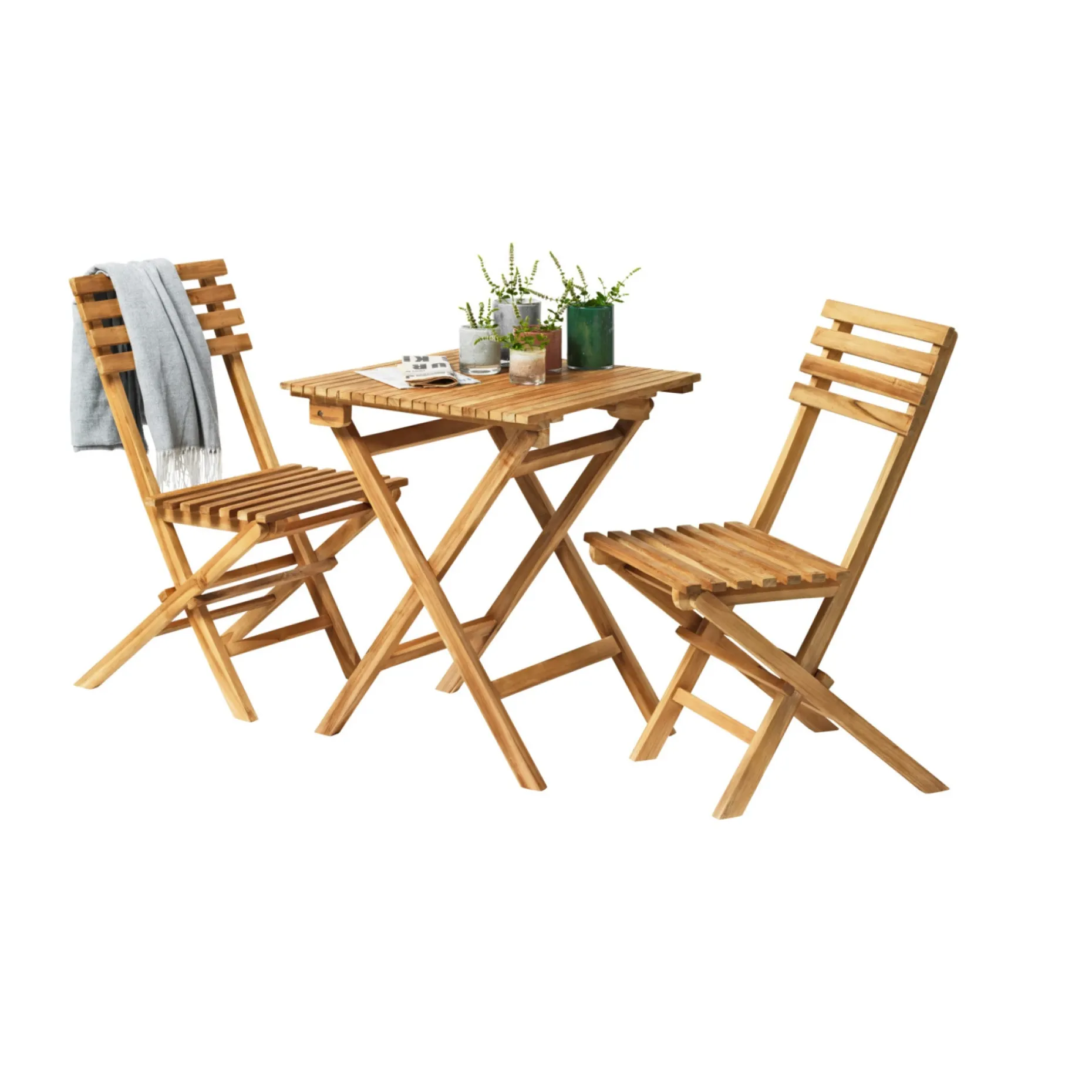 OUTRIUM MALANG MED 2 STOLE CAFESÆT TEAK