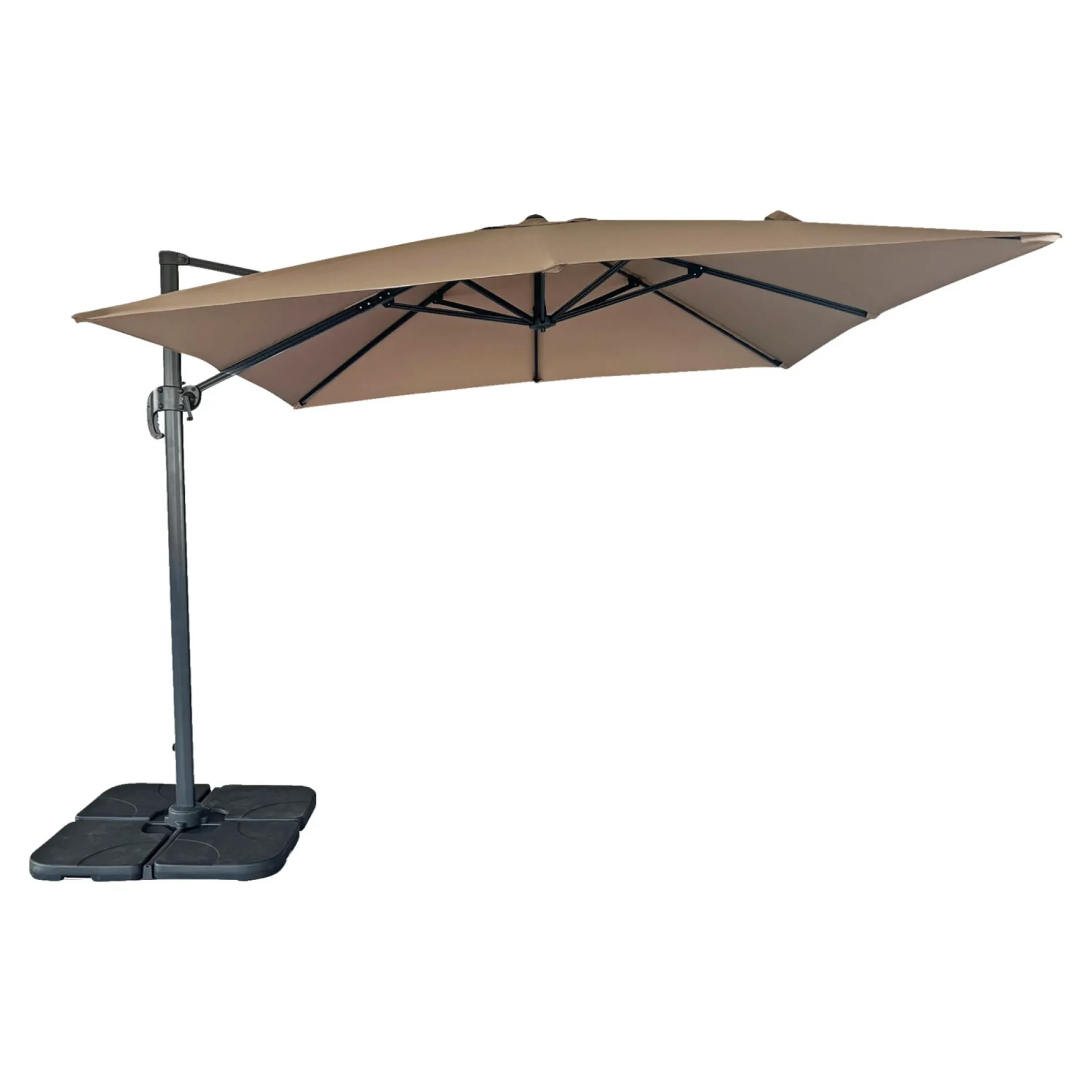 OUTRIUM MESSINA HÆNGEPARASOL SAND/GRÅ 295X295X260