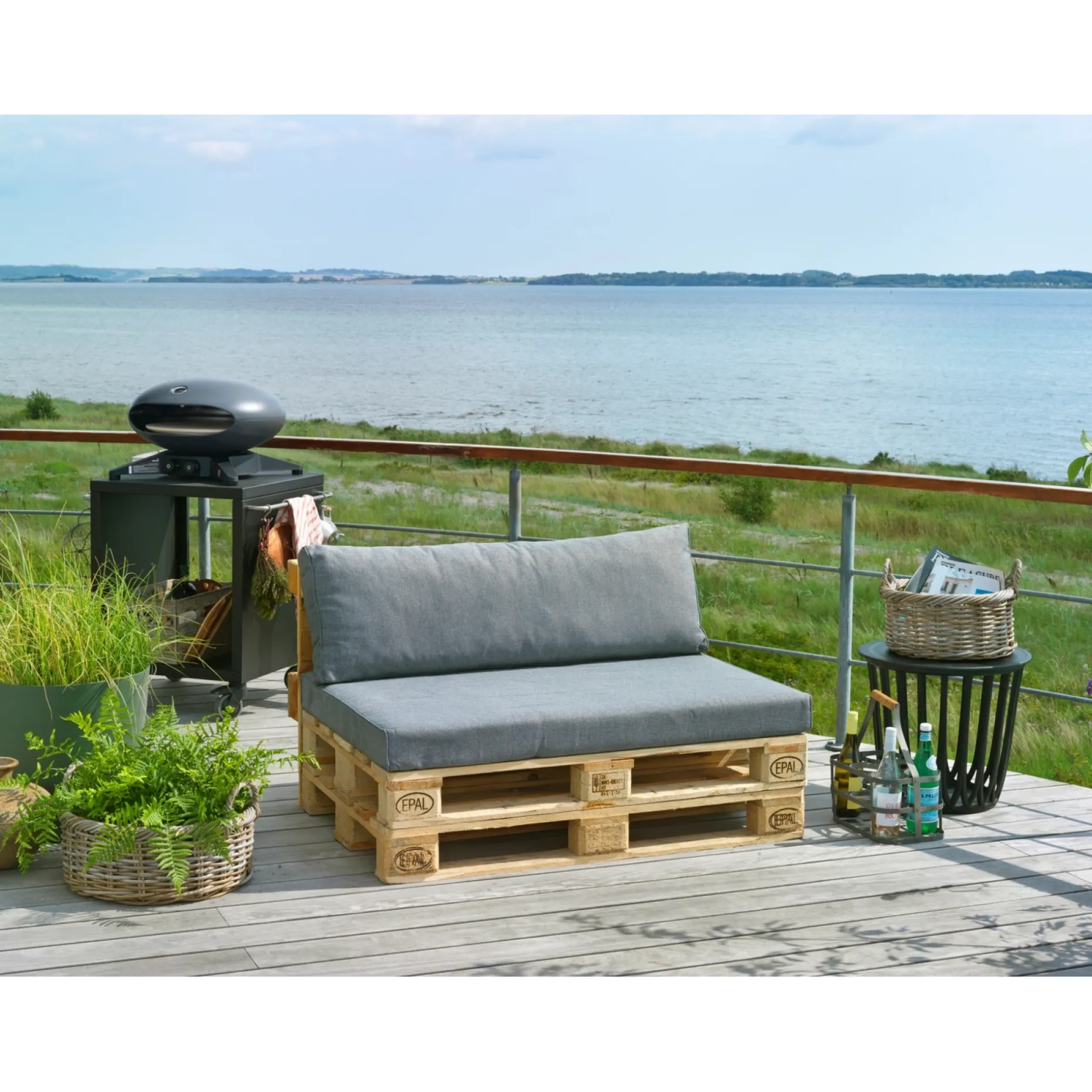OUTRIUM SALINA VANDAFVISENDE PALLE RYGHYNDE ANTRACITGRÅ 12 X 40 X 120 CM