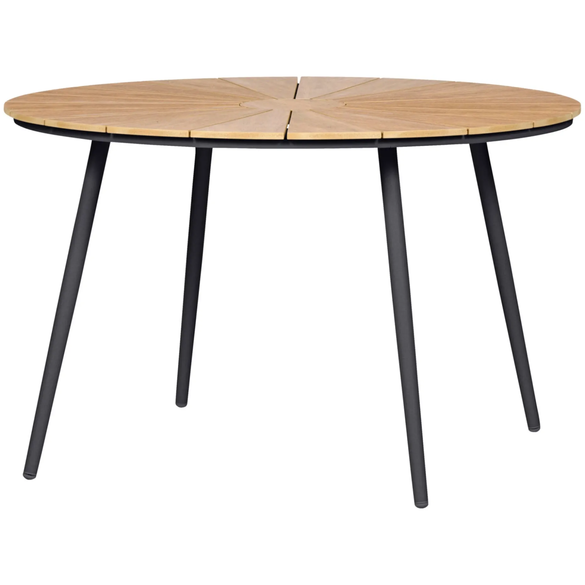 OUTRIUM TAVIRA Ø120 CM HAVEBORD SORT/TEAK LOOK