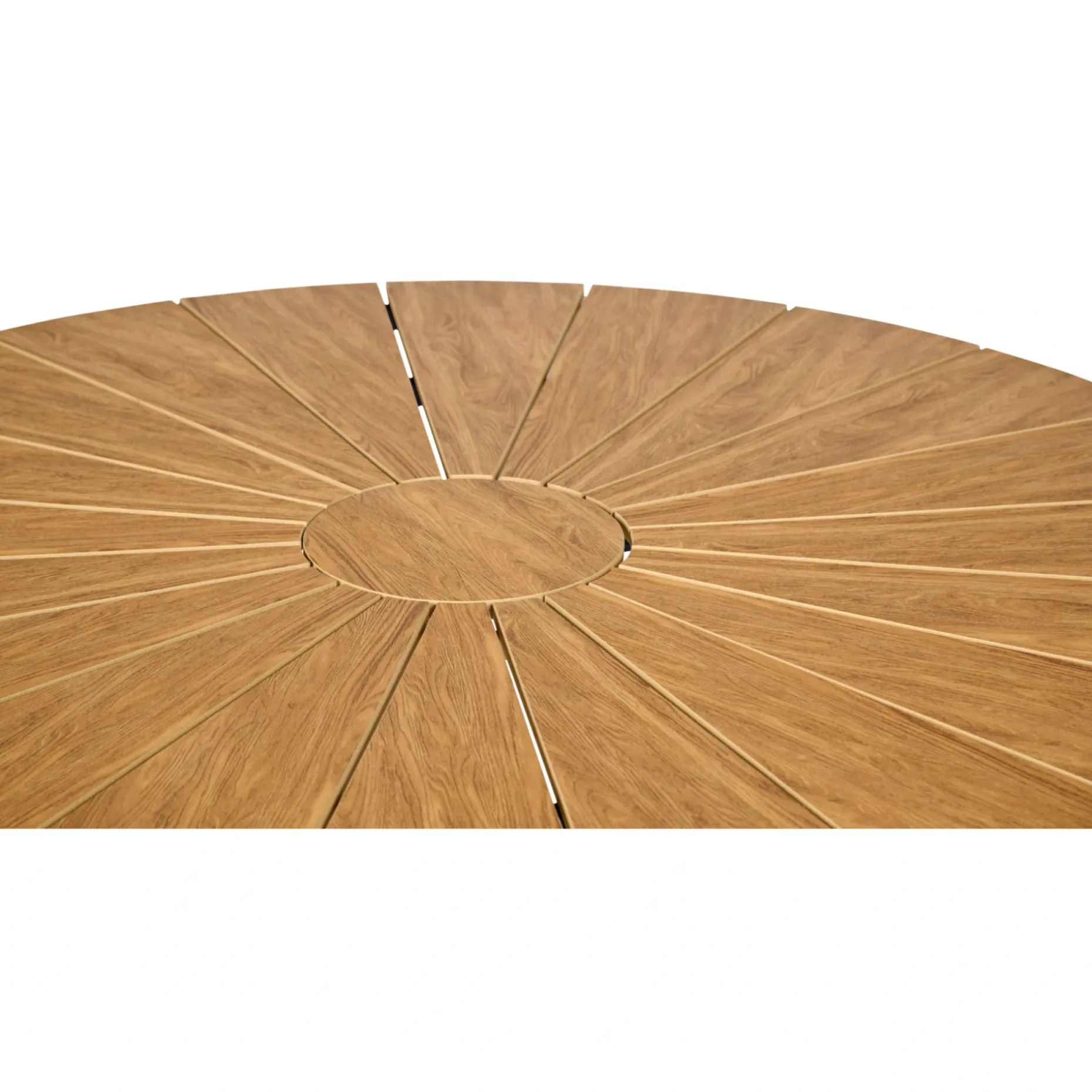 OUTRIUM TAVIRA Ø120 CM HAVEBORD SORT/TEAK LOOK
