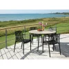 OUTRIUM TAVIRA/MURCIA BORD + 4 STOLE HAVEMØBELSÆT NATUR/SORT