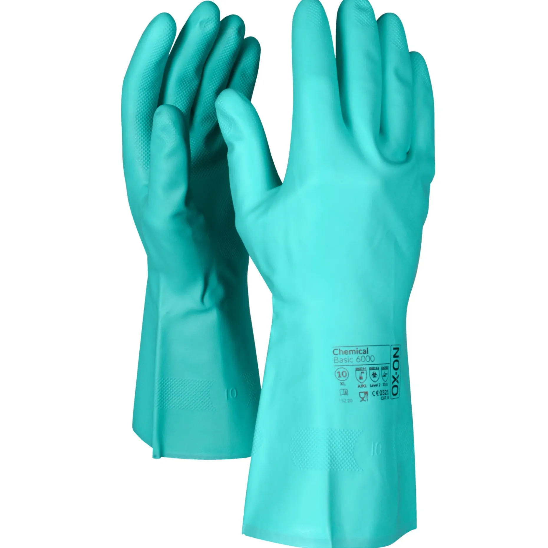 OX-ON CHEMICAL BASIC 6000 HANDSKE CE 10 GRØN 12 PAR