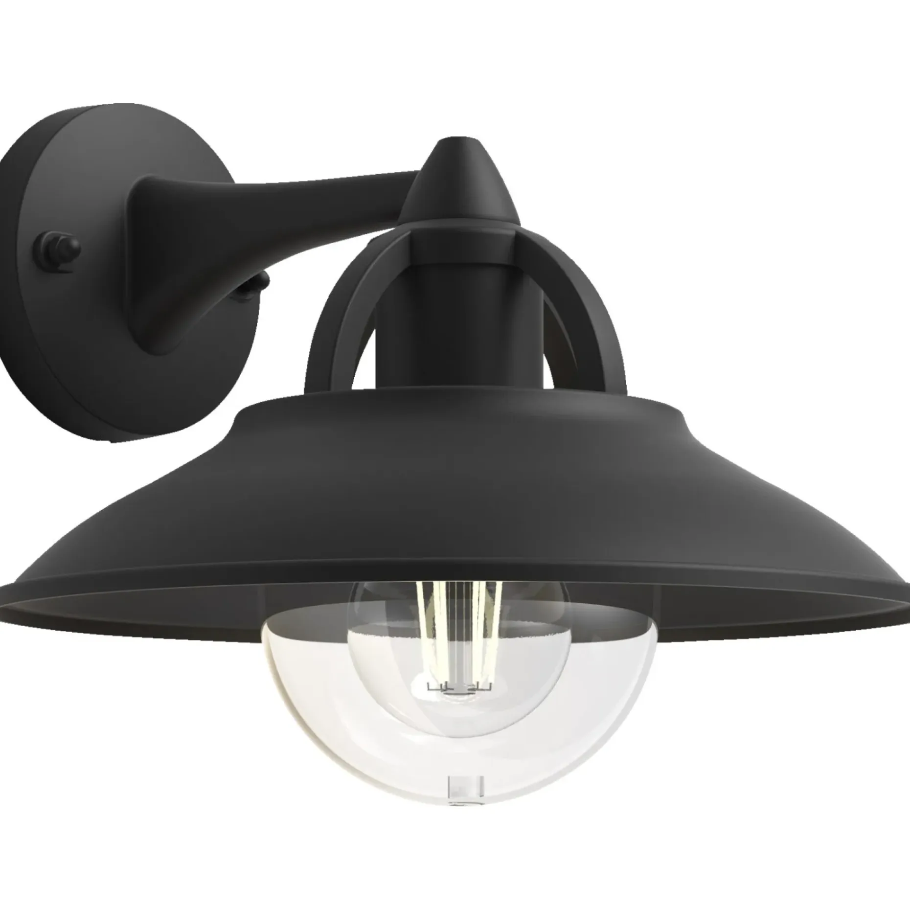 PHILIPS CORMORANT UDENDØRS VÆGLAMPE SORT 42W
