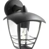 PHILIPS CREEK NED U/SENSOR UDENDØRS VÆGLAMPE SORT 60W