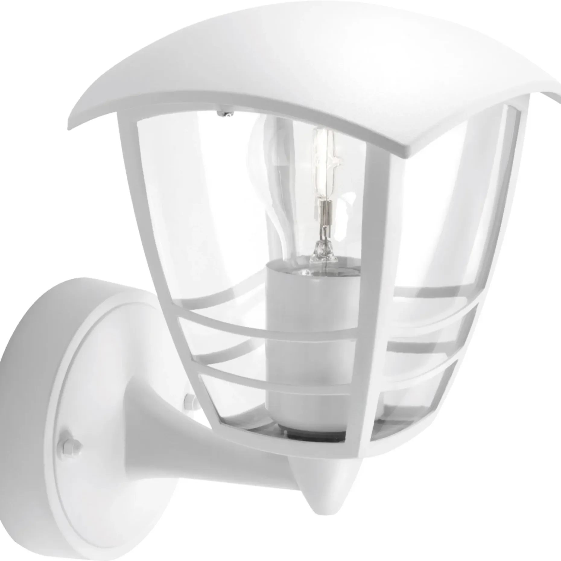 PHILIPS CREEK OP U/SENSOR UDENDØRS VÆGLAMPE HVID 60W