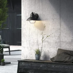 PHILIPS HOVERFLY UDENDØRS VÆGLAMPE SORT 60W