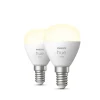 PHILIPS HUE W 2-PAK SMART LED PÆRE E14 KRONE 6W