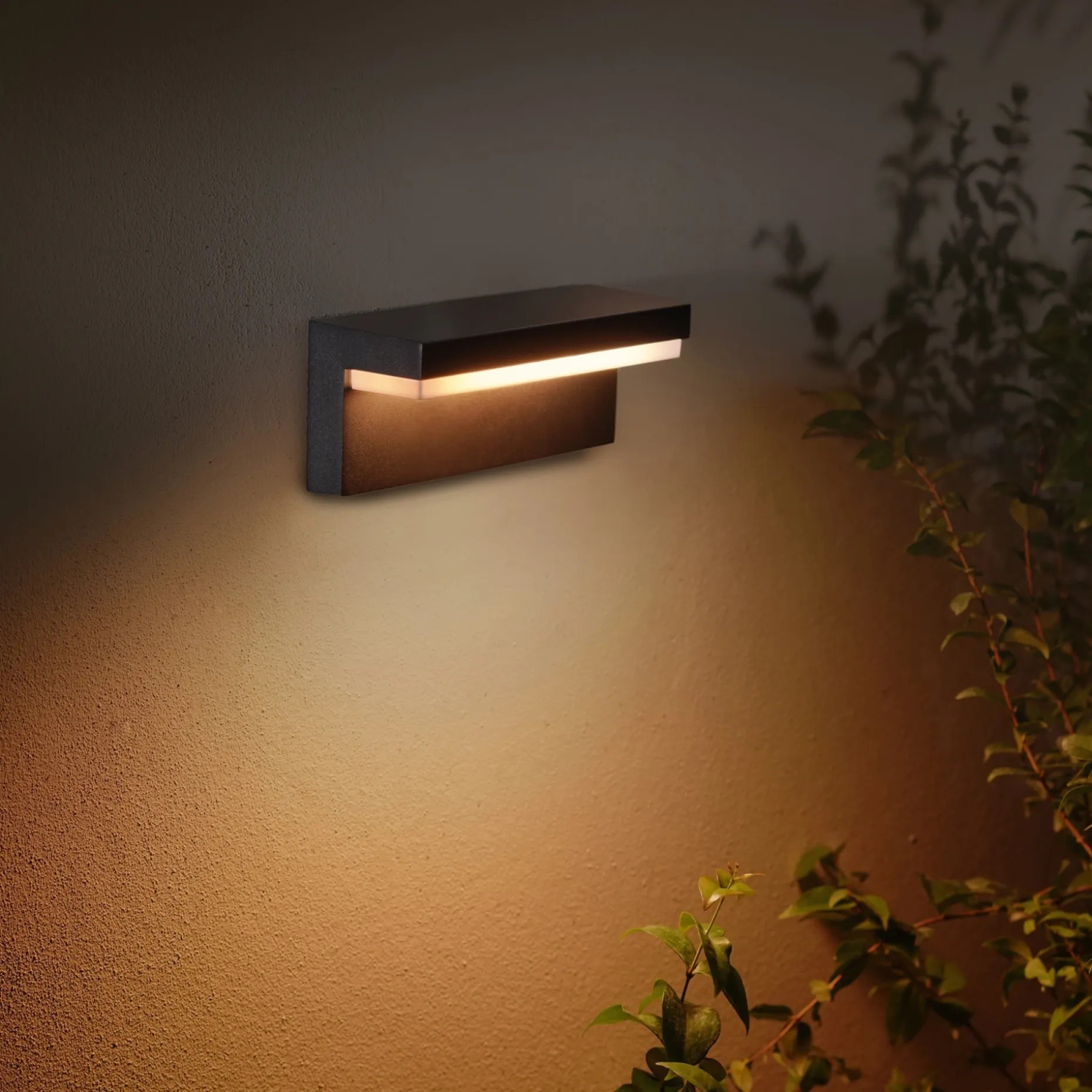 PHILIPS HUE WCA NYRO UDENDØRS VÆGLAMPE 14W SORT