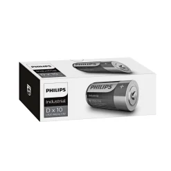 PHILIPS INDUSTRIAL ALKALINE D BATTERI 10 STK/PAK