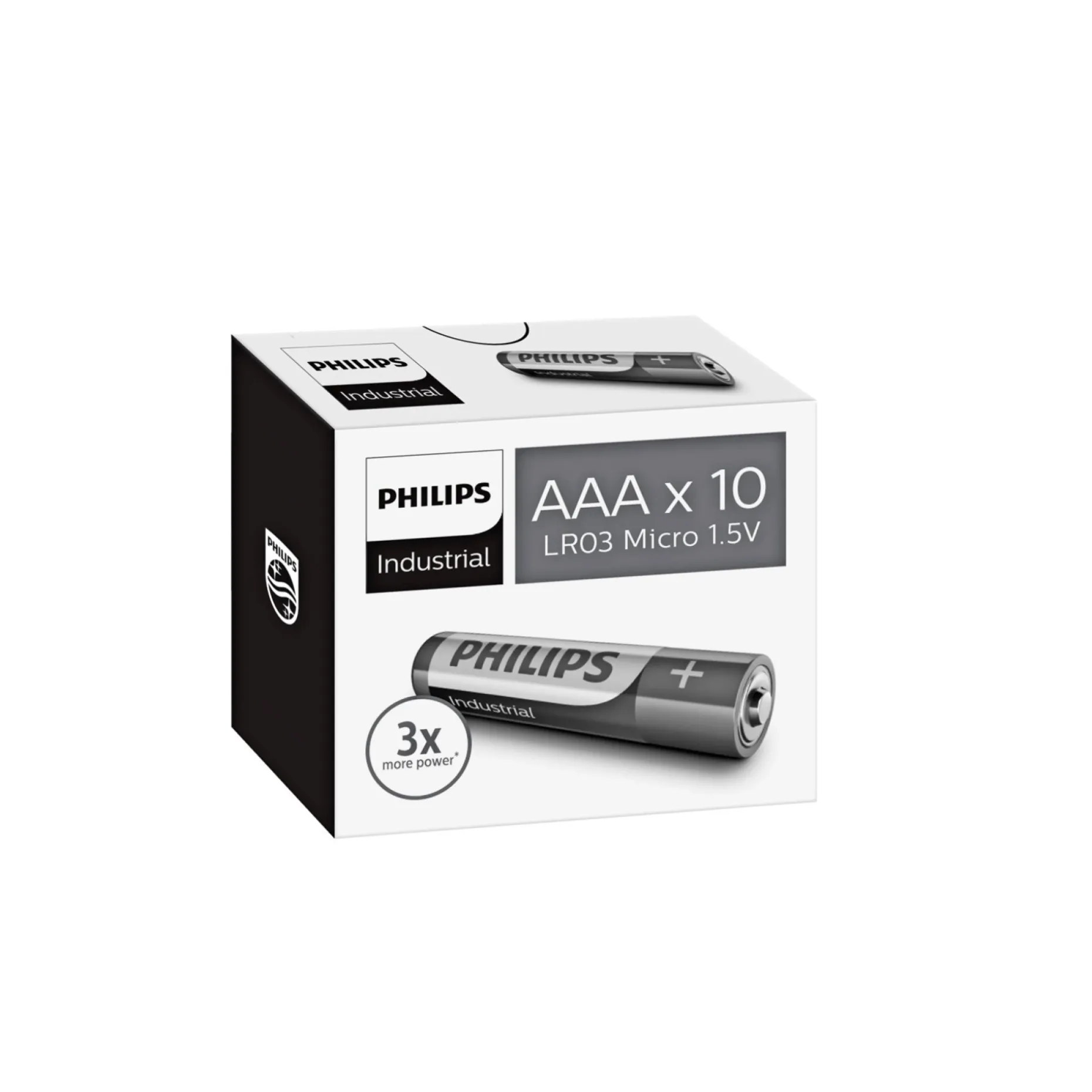 PHILIPS INDUSTRIAL ALKALINE AAA BATTERI 10 STK/PAK