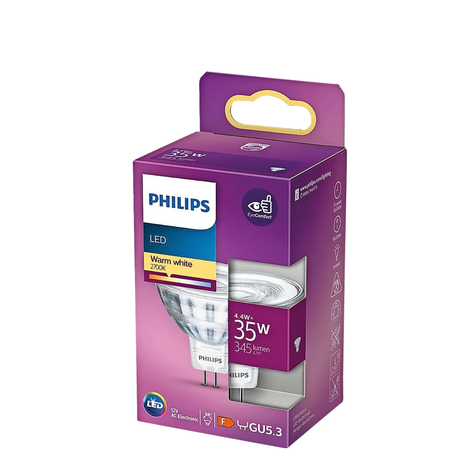 PHILIPS LED PÆRE SPOT GU5.3 4W