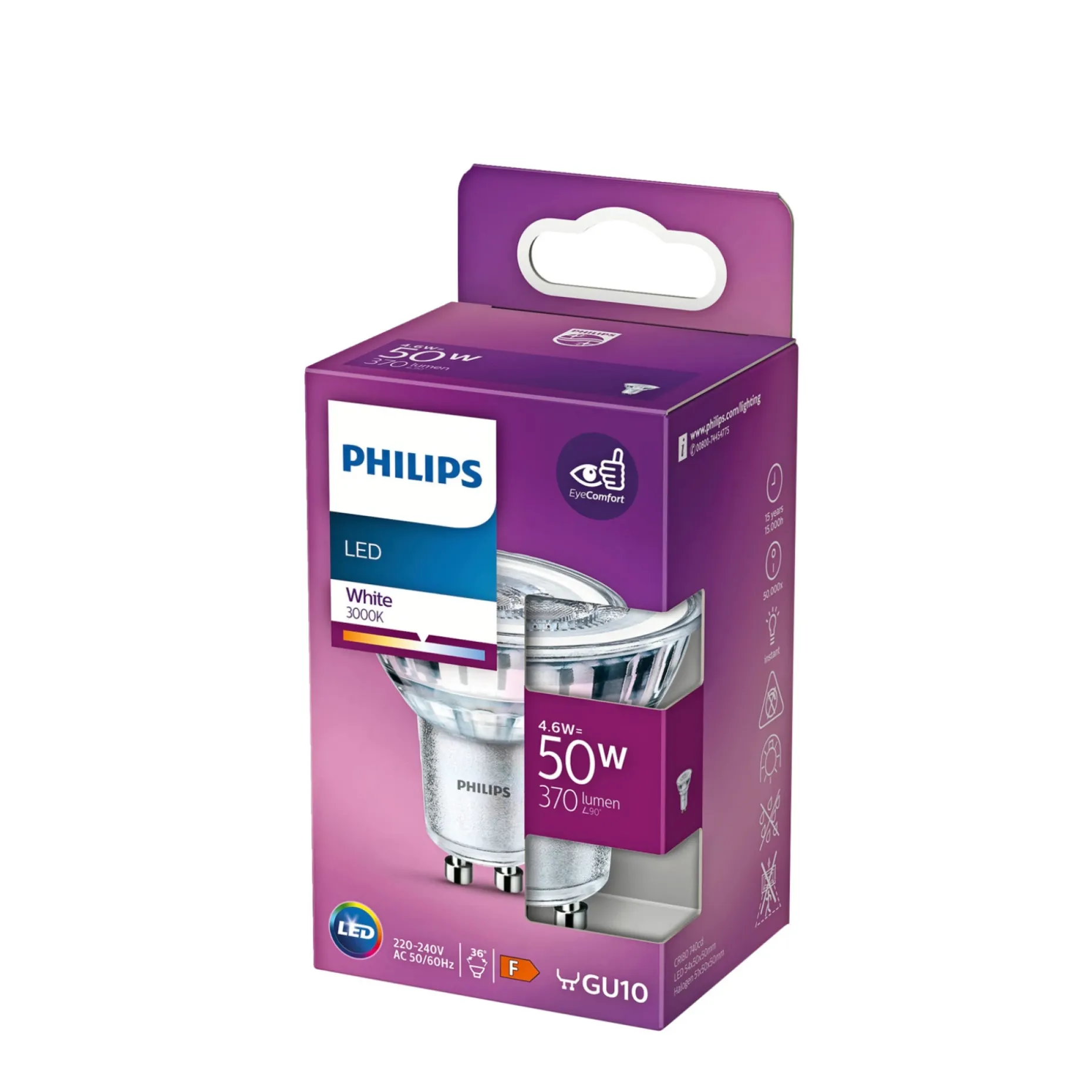 PHILIPS LED PÆRE SPOT GU10 5W