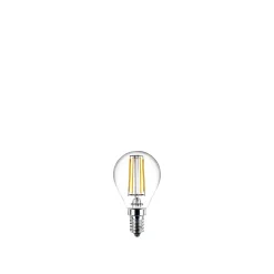 PHILIPS 2-PAK KLAR LED PÆRE KRONE E14 4W
