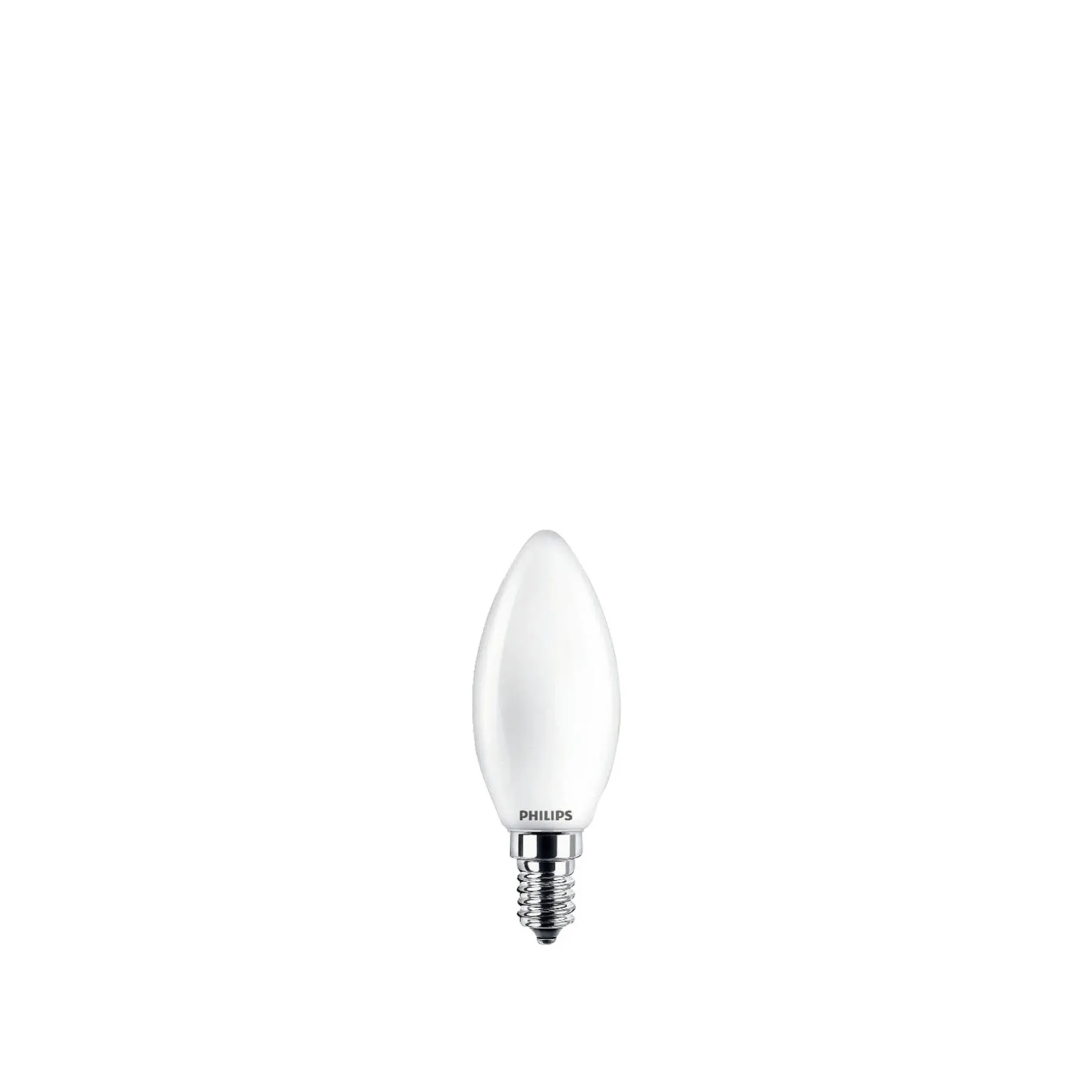 PHILIPS 2-PAK MAT LED PÆRE KERTE E14 2W