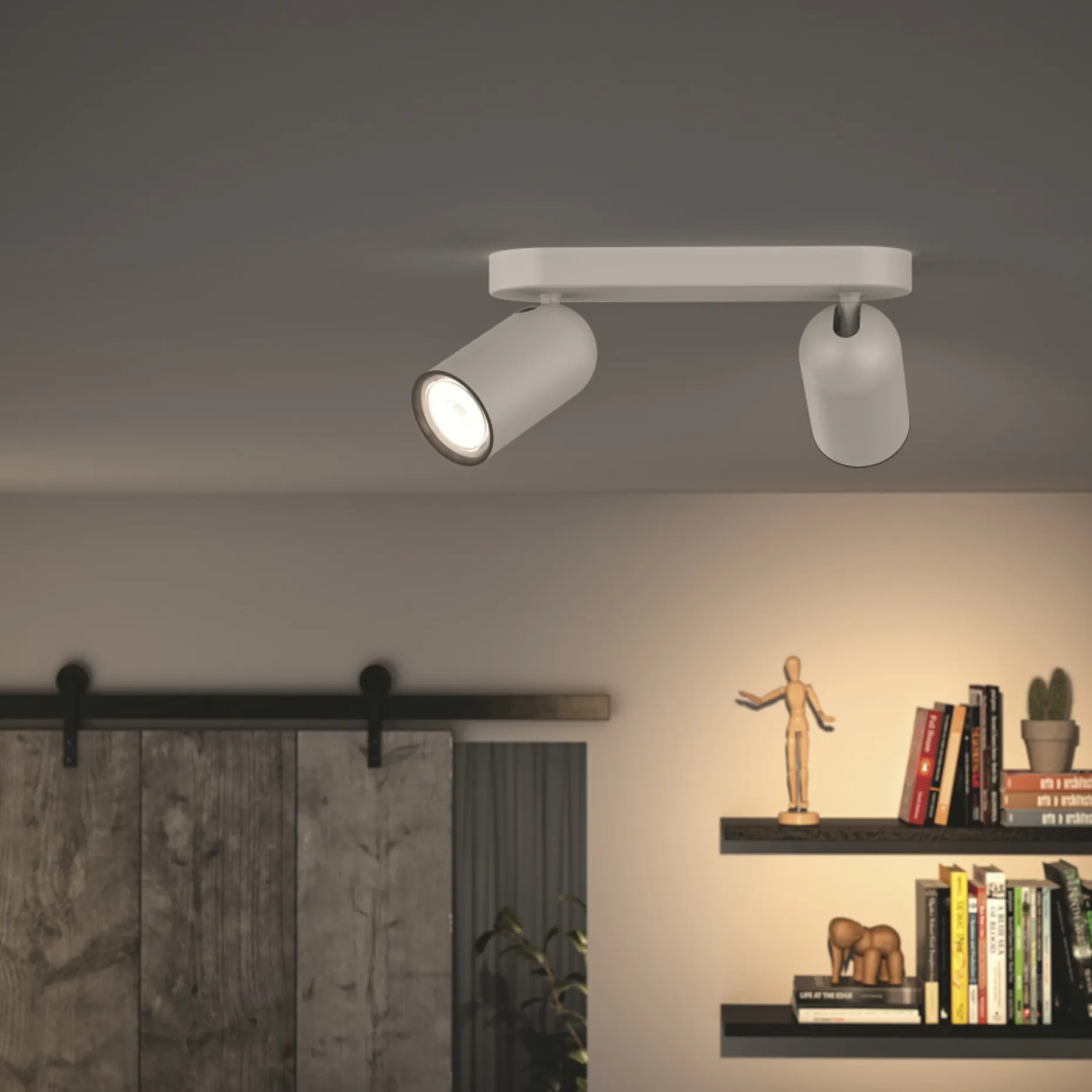 PHILIPS PONGEE 2 SKINNESPOT HVID GU10 2X5,50W
