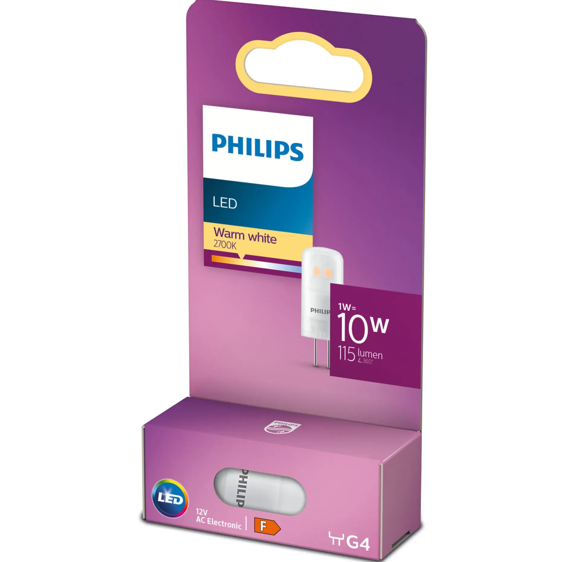 PHILIPS STIFT LED PÆRE STIFT G4 1W