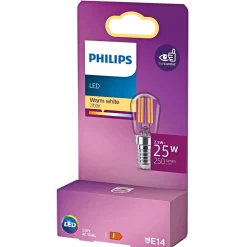 PHILIPS T25S LED PÆRE KERTE E14 3W