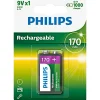 PHILIPS 9V GENOPLADELIGT BATTERI 1 STK/PAK