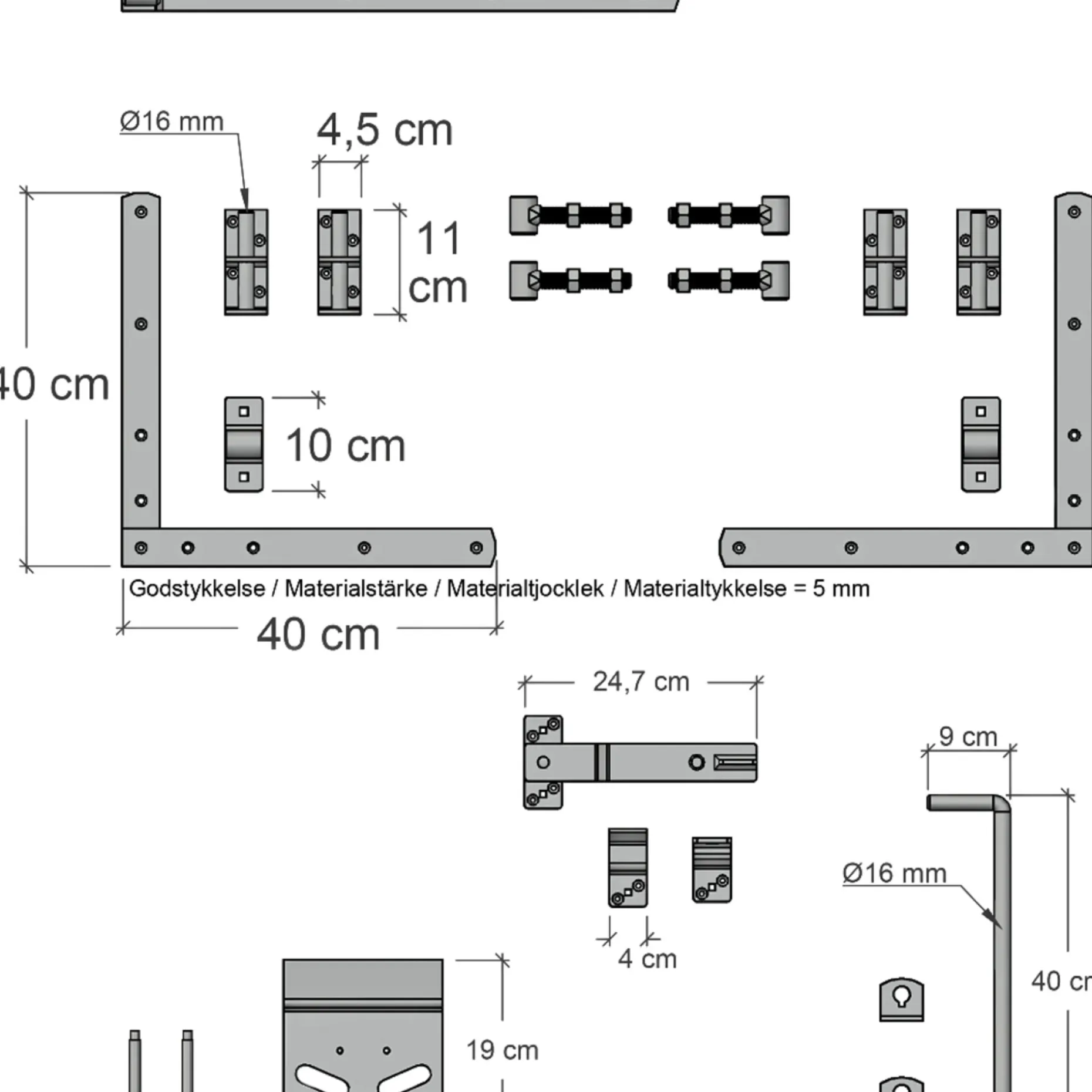 PLUS BERGEN LÅGE TRYKIMPRÆGNERET NATUR 100 X 180 CM