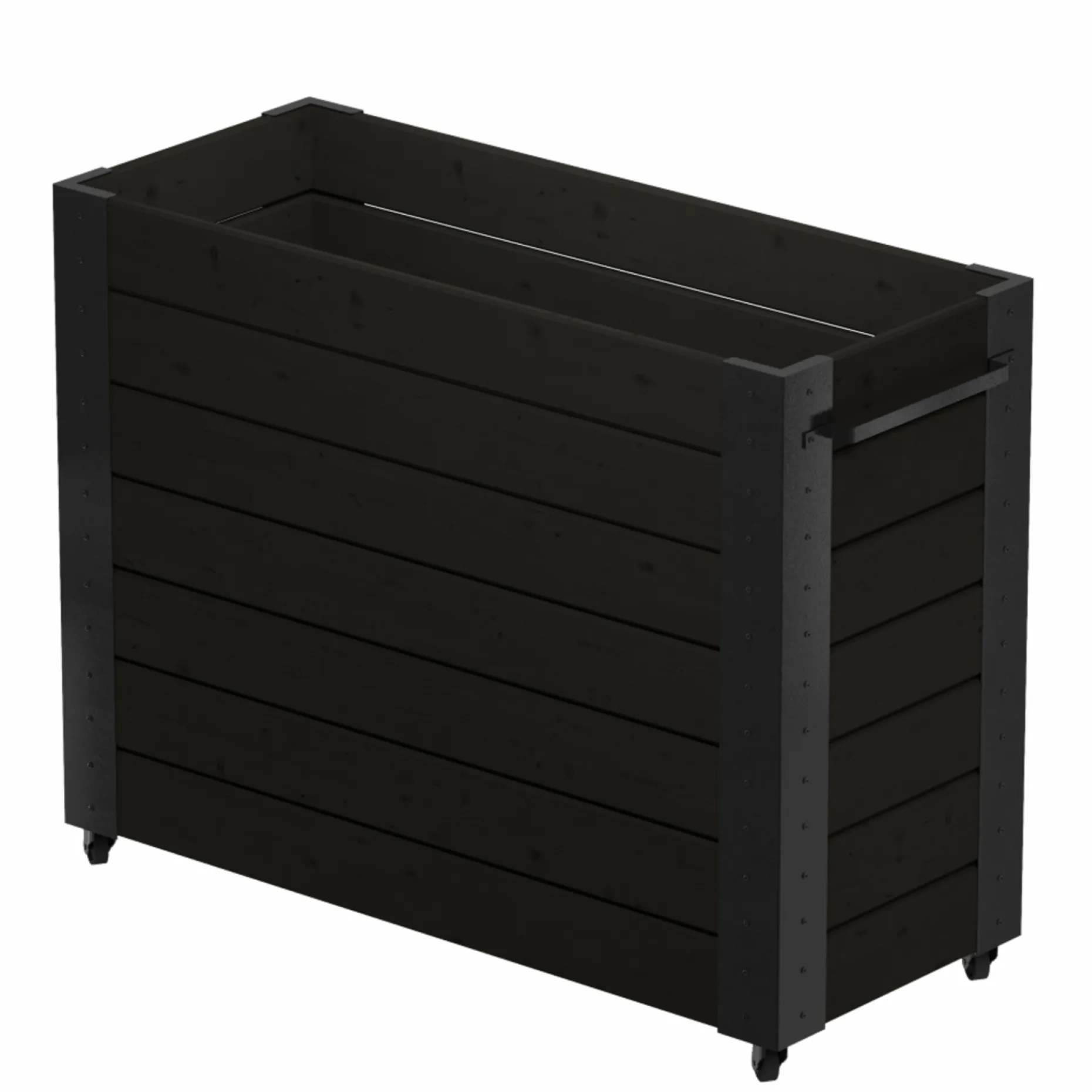 PLUS BLOMSTERKASSE SORT 95 X 50 X 120 CM