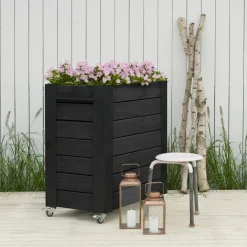 PLUS BLOMSTERKASSE SORT 95 X 50 X 87 CM