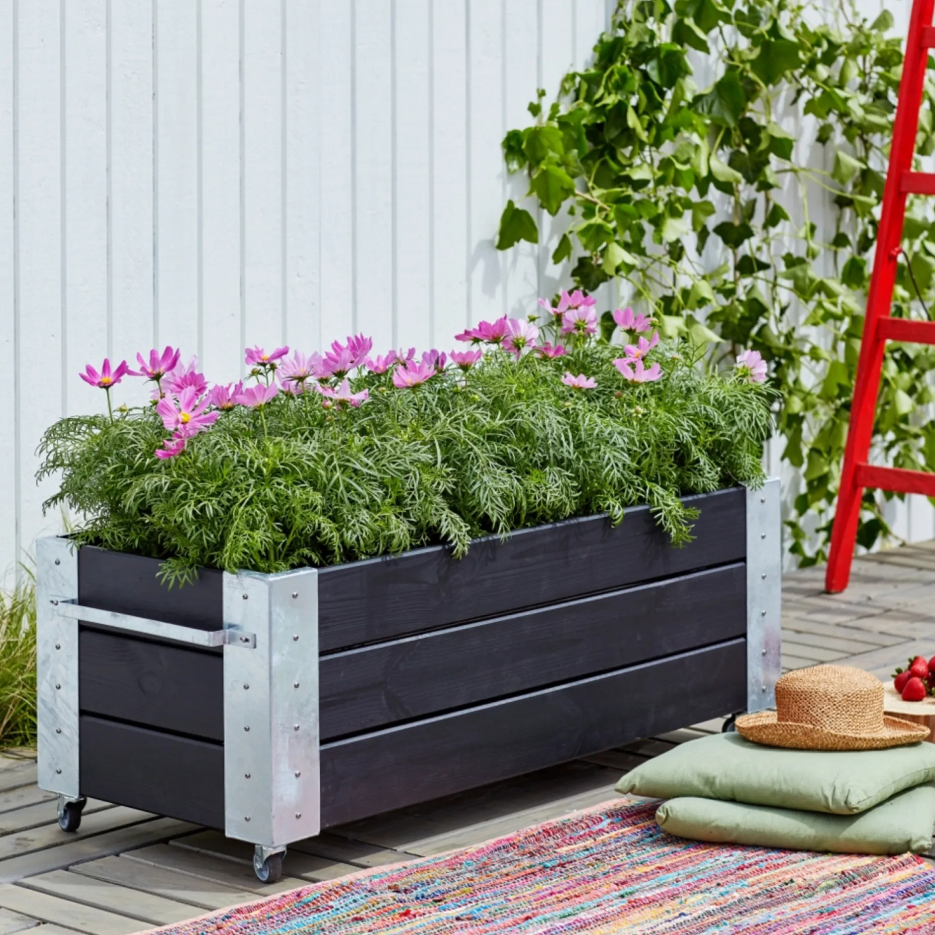 PLUS CUBIC BLOMSTERKASSE SORT 45 X 50 X 120 CM