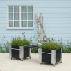 PLUS CUBIC BLOMSTERKASSE SORT 45 X 46 X 50 CM